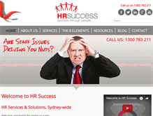 Tablet Screenshot of hrsuccess.com.au